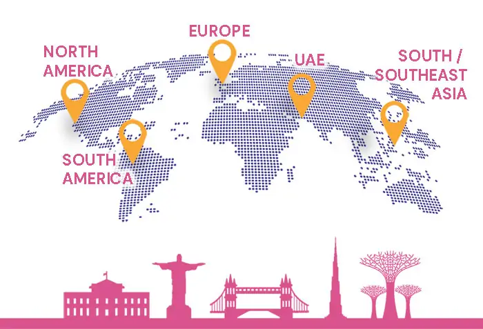 TikTok Agency global reach map