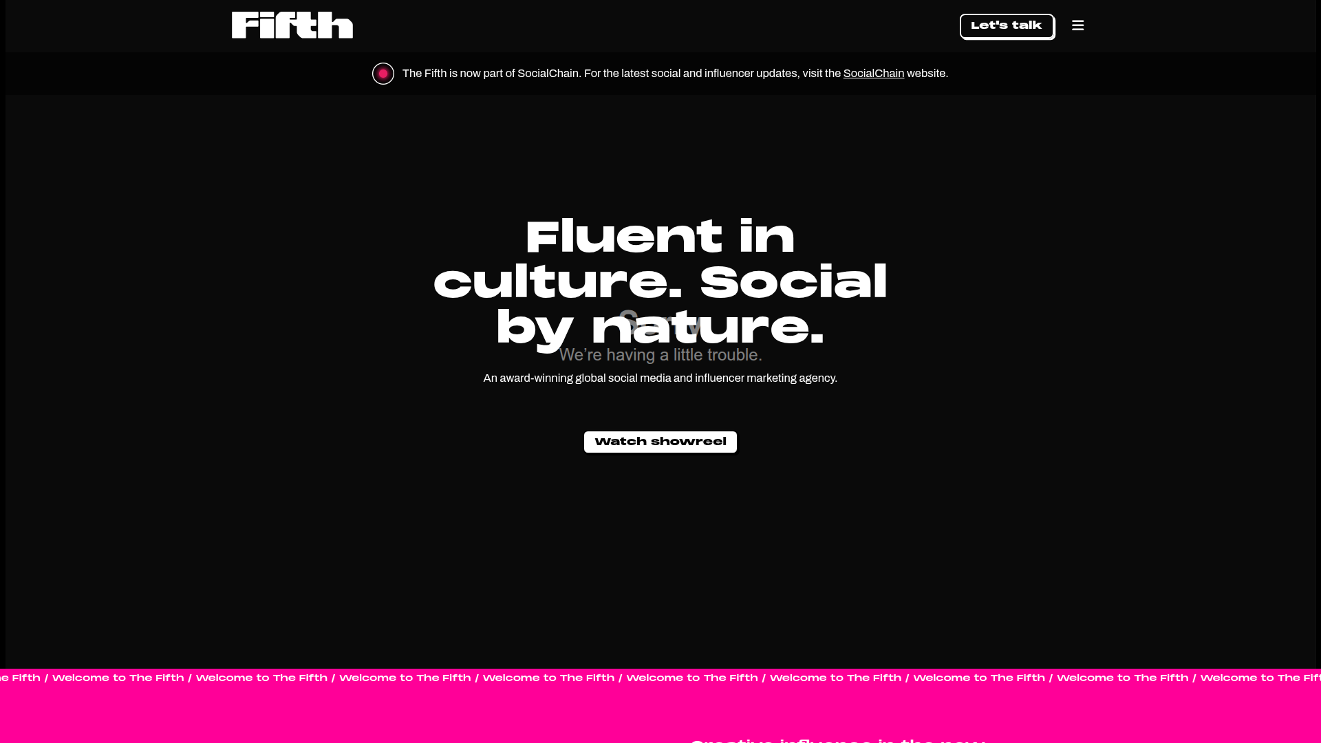 The Fifth Agency website screenshot