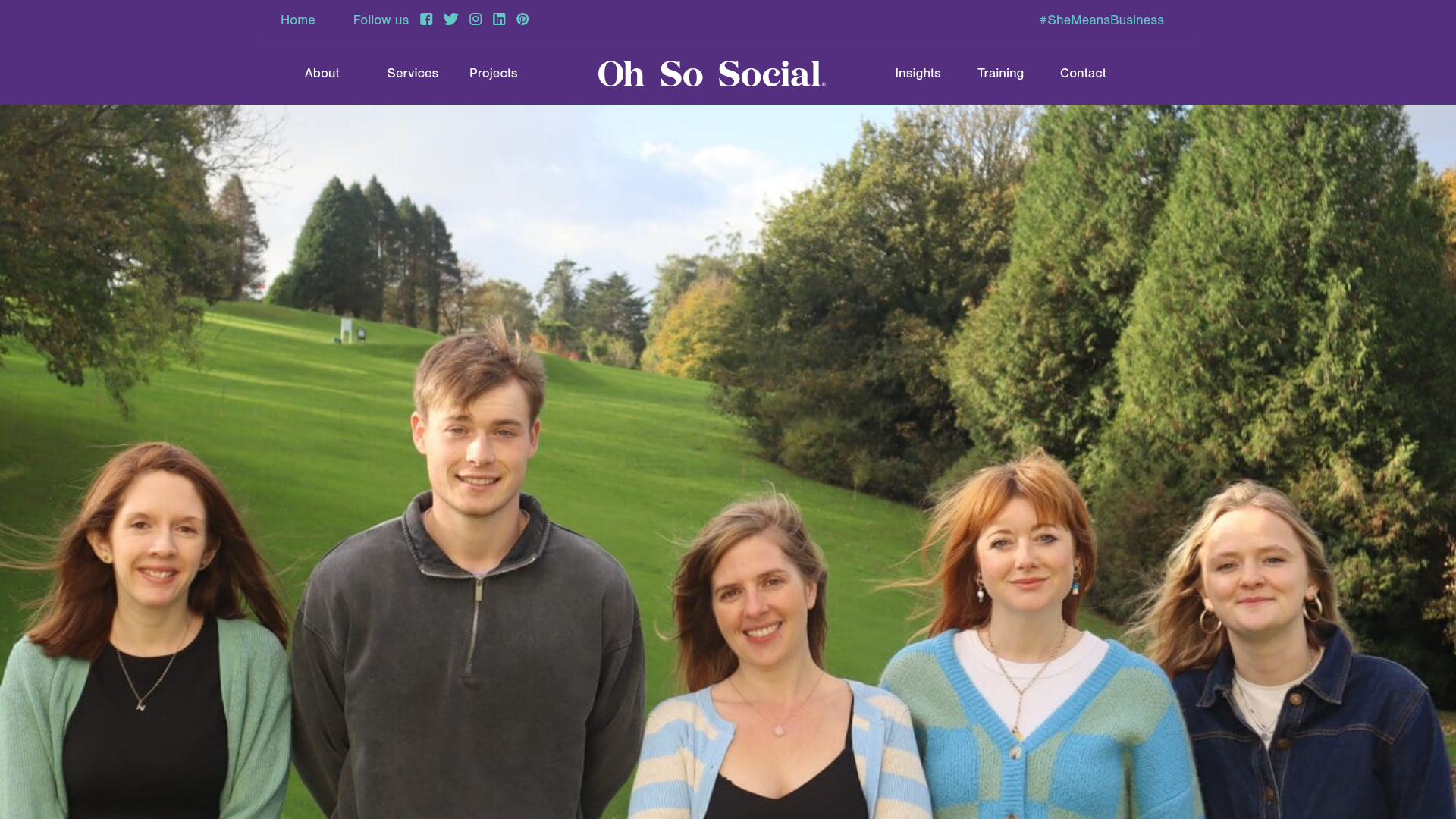 Oh So Social ️® website screenshot
