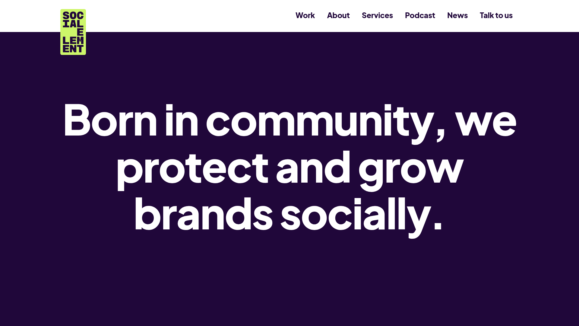 Social Element website screenshot
