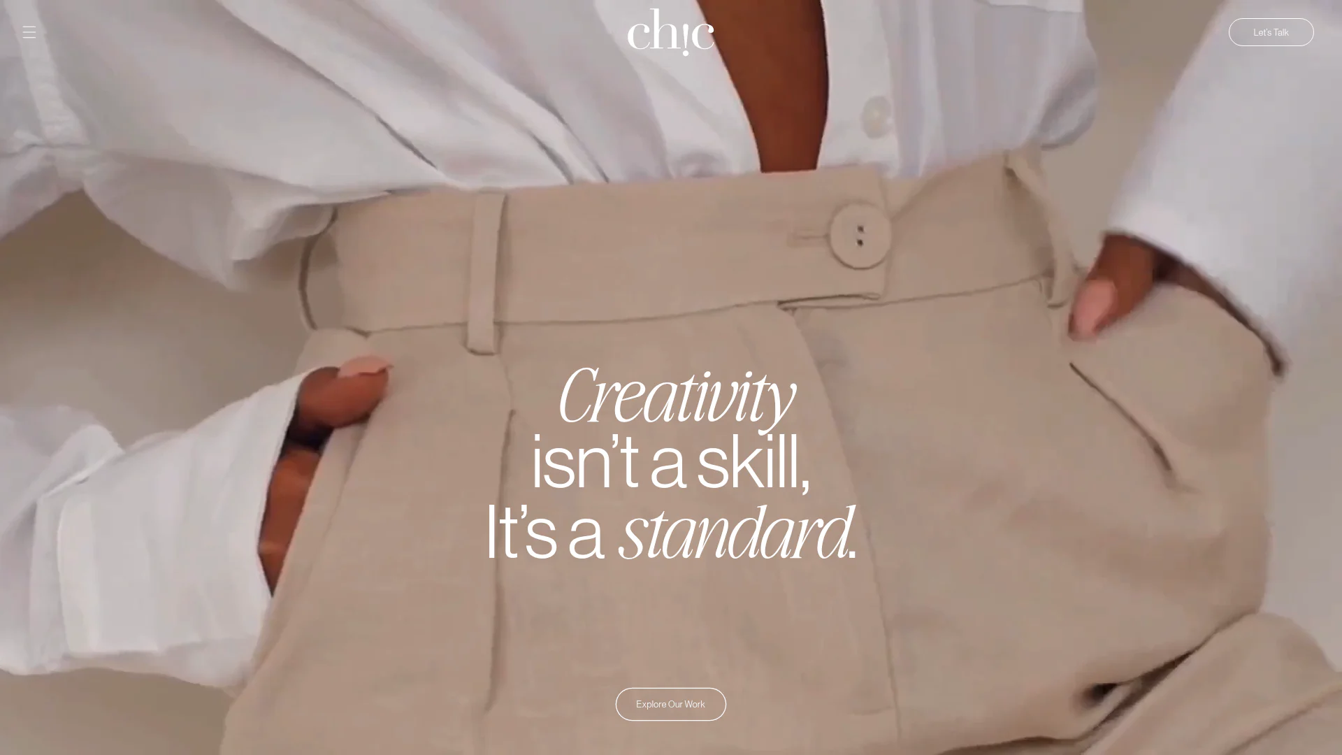 Chic The Agency website screenshot