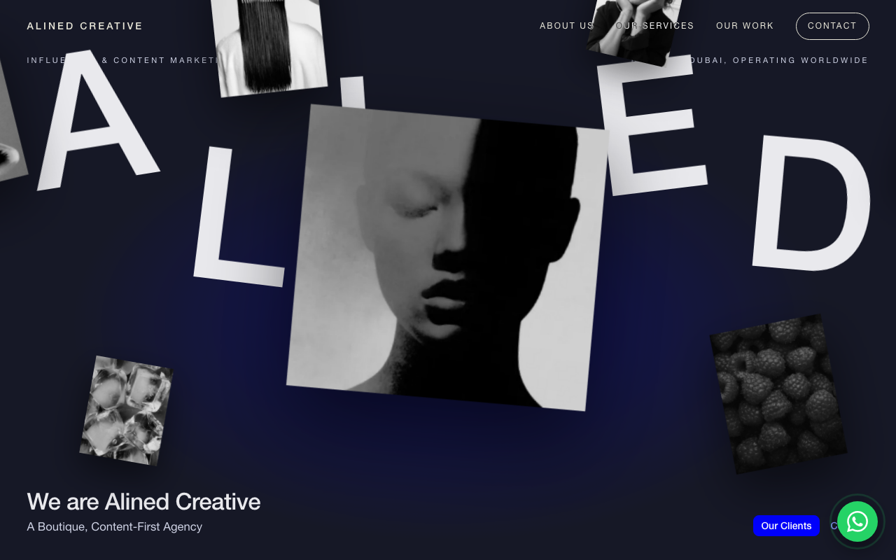 Alined Creative website screenshot