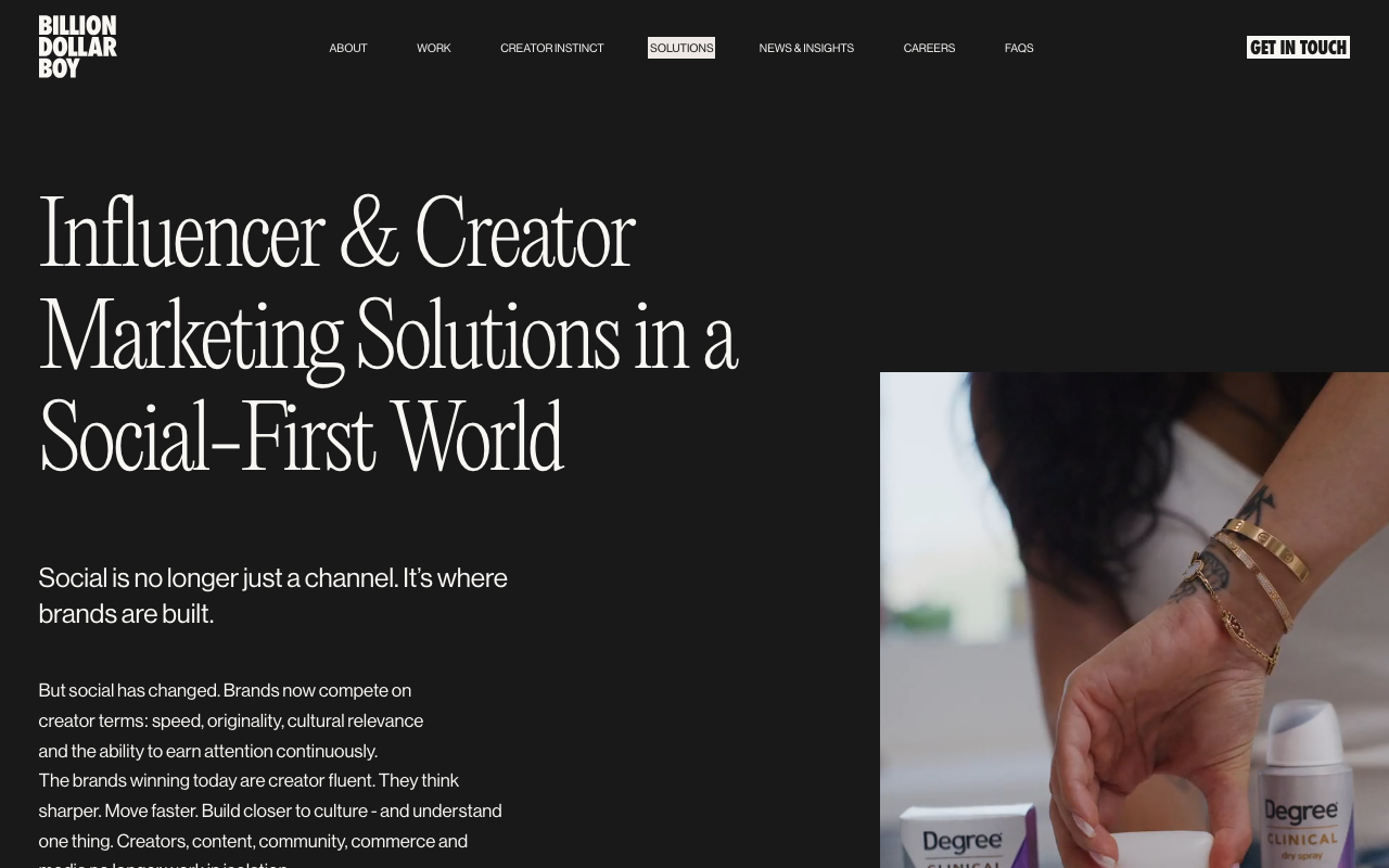 Billion Dollar Boy website screenshot