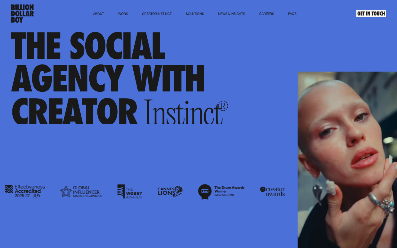 Billion Dollar Boy website screenshot