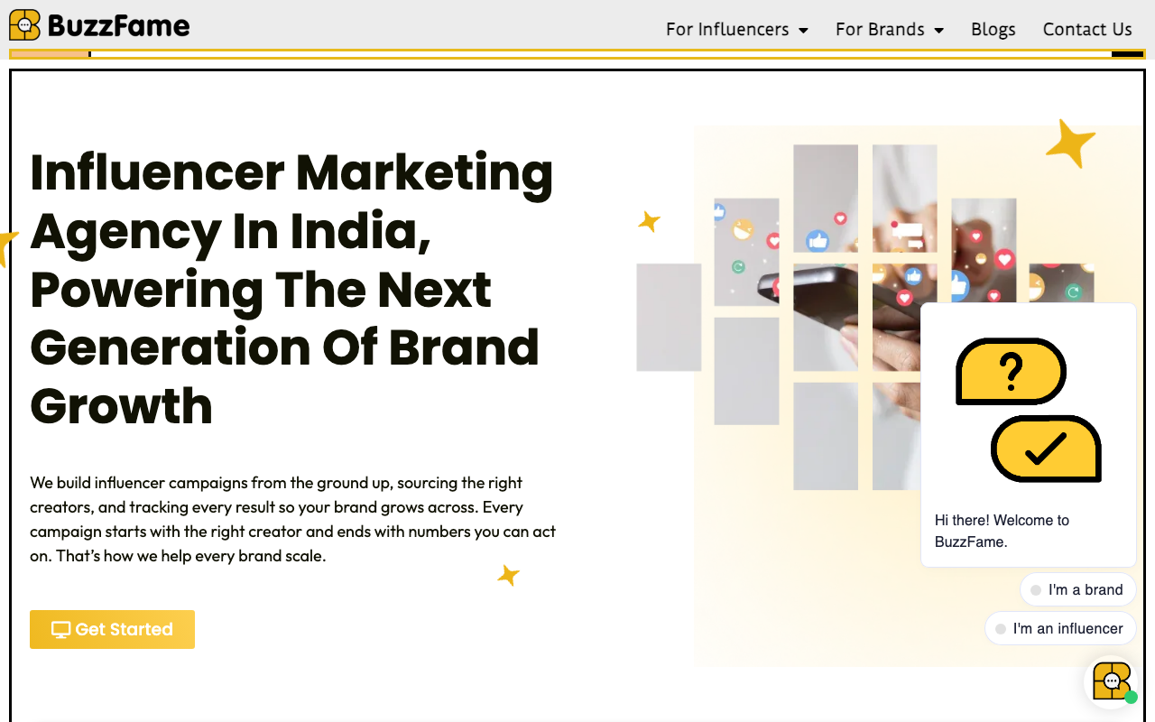 BuzzFame website screenshot