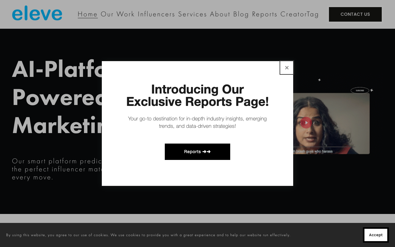 Eleve Media website screenshot