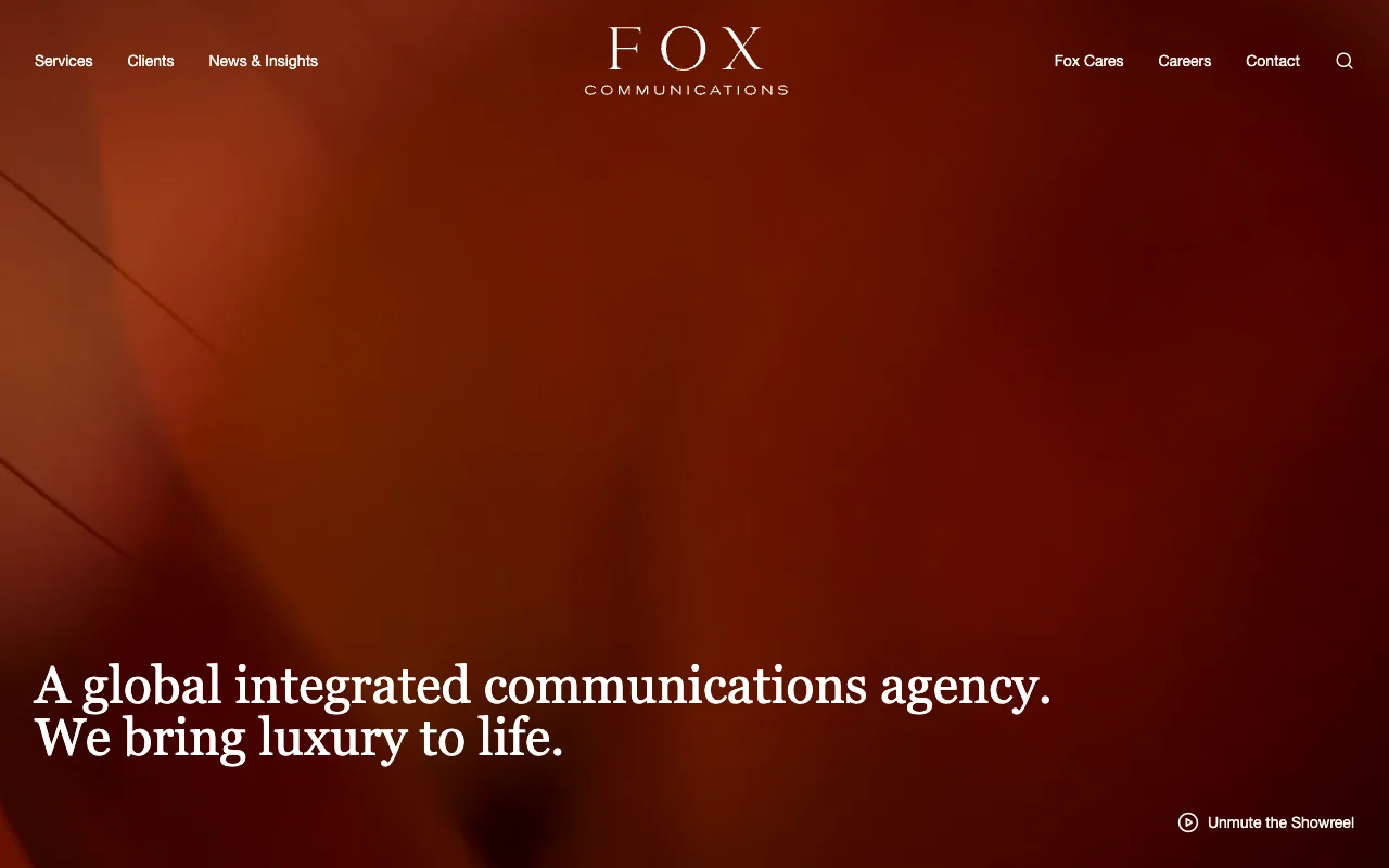 Fox Communications website screenshot