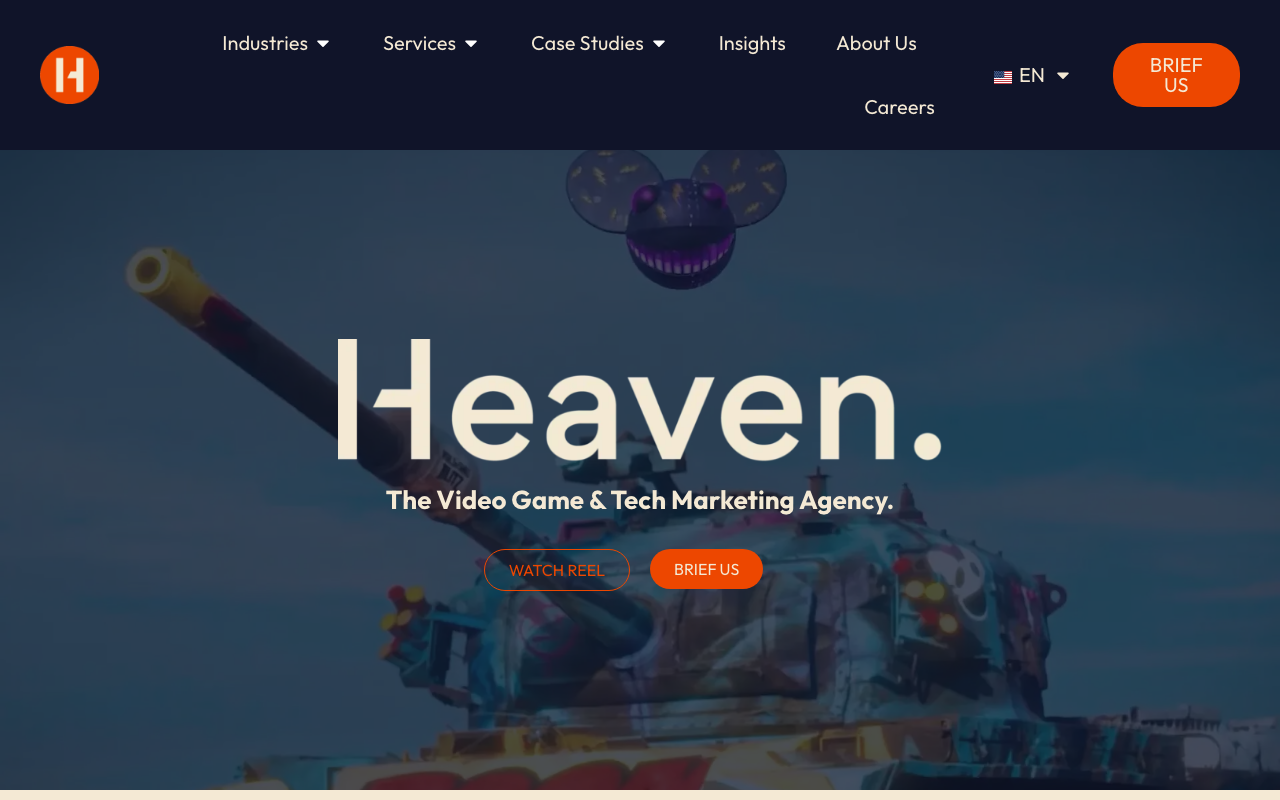 Heaven Media website screenshot
