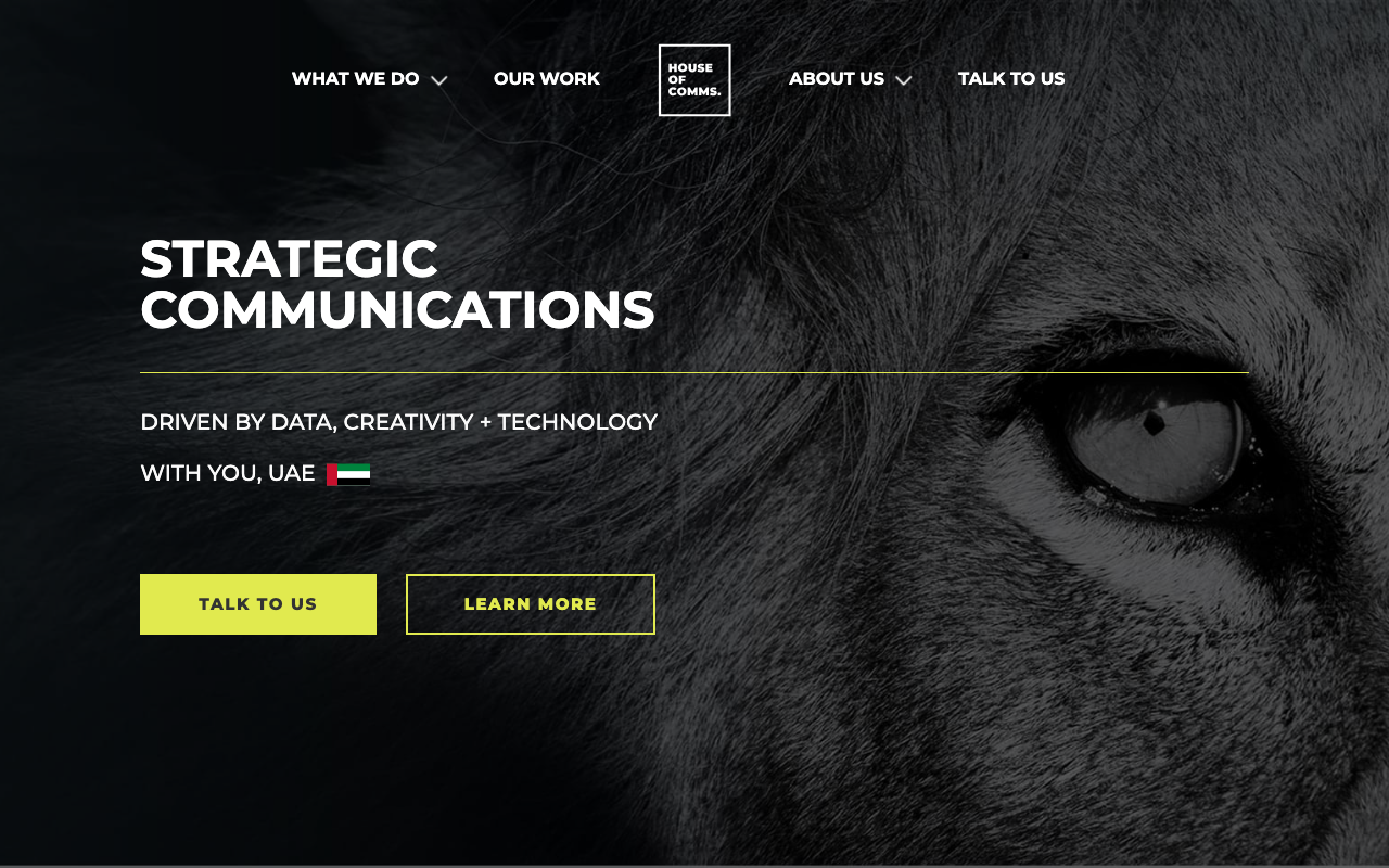 House of Comms website screenshot