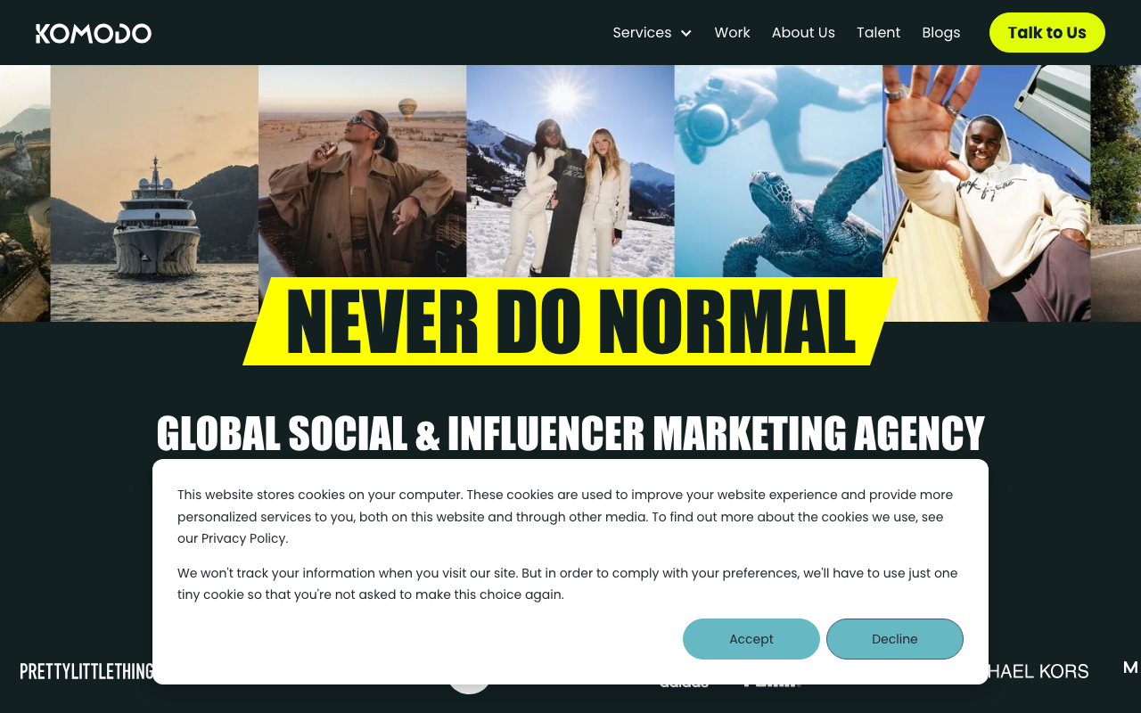KOMODO website screenshot