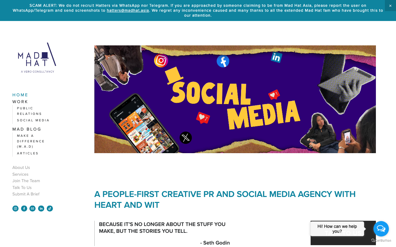 Mad Hat Asia website screenshot