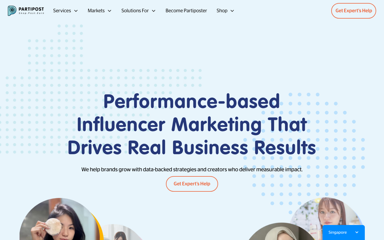 Partipost website screenshot