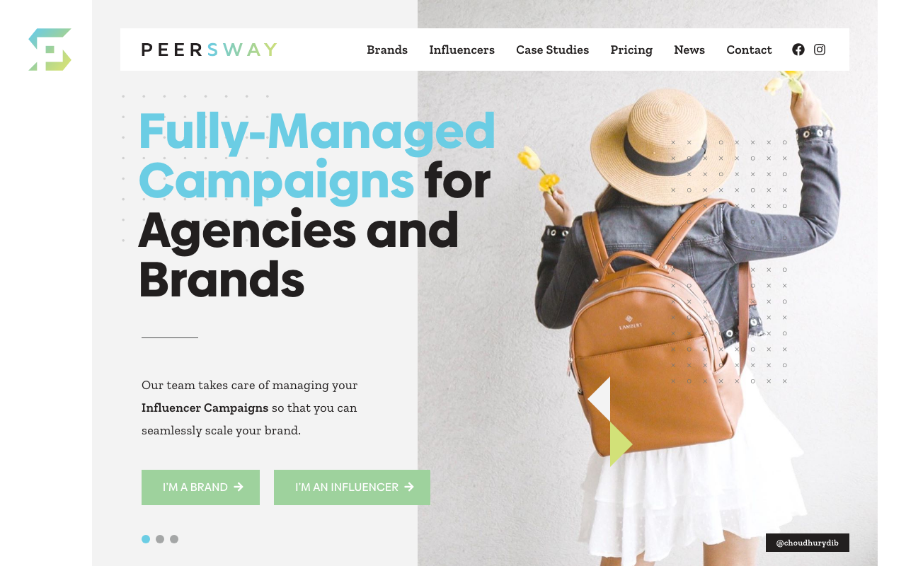 Peersway website screenshot