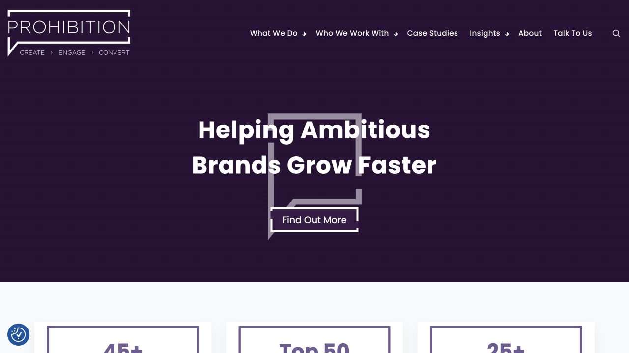 Prohibition website screenshot