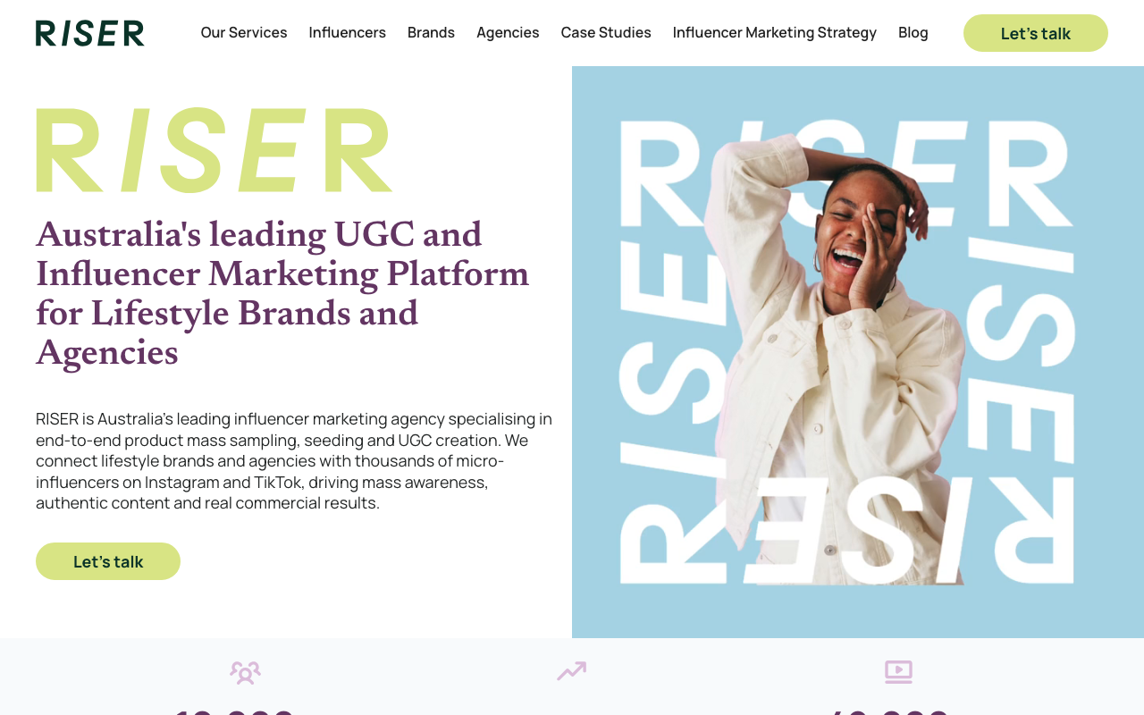 RISER Collective website screenshot