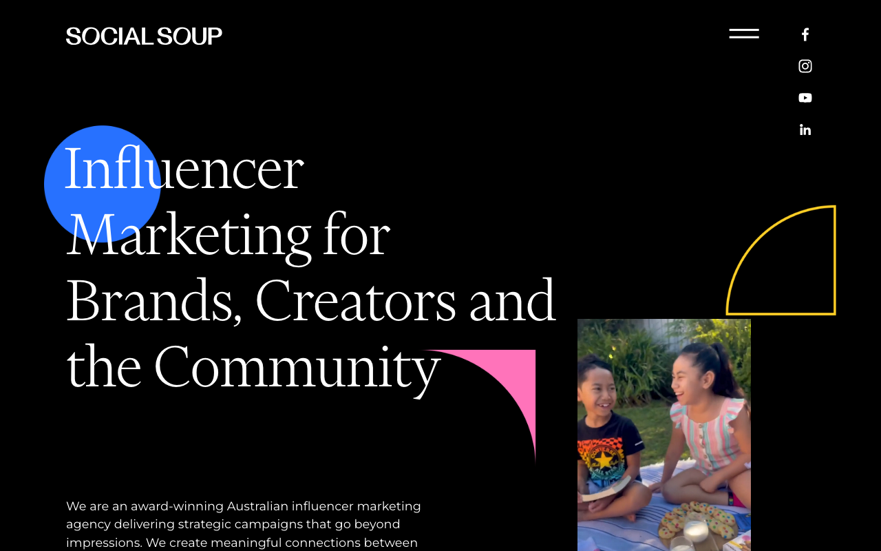 Social Soup website screenshot