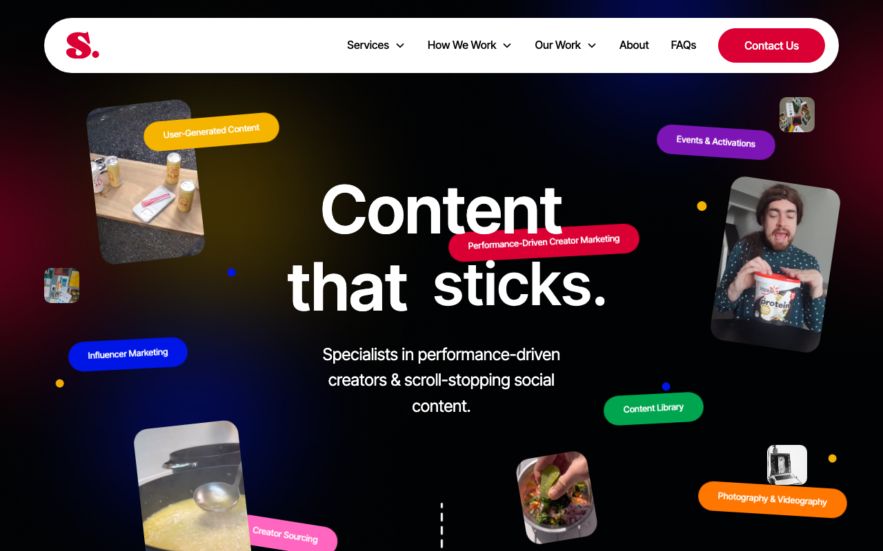 Sticki website screenshot