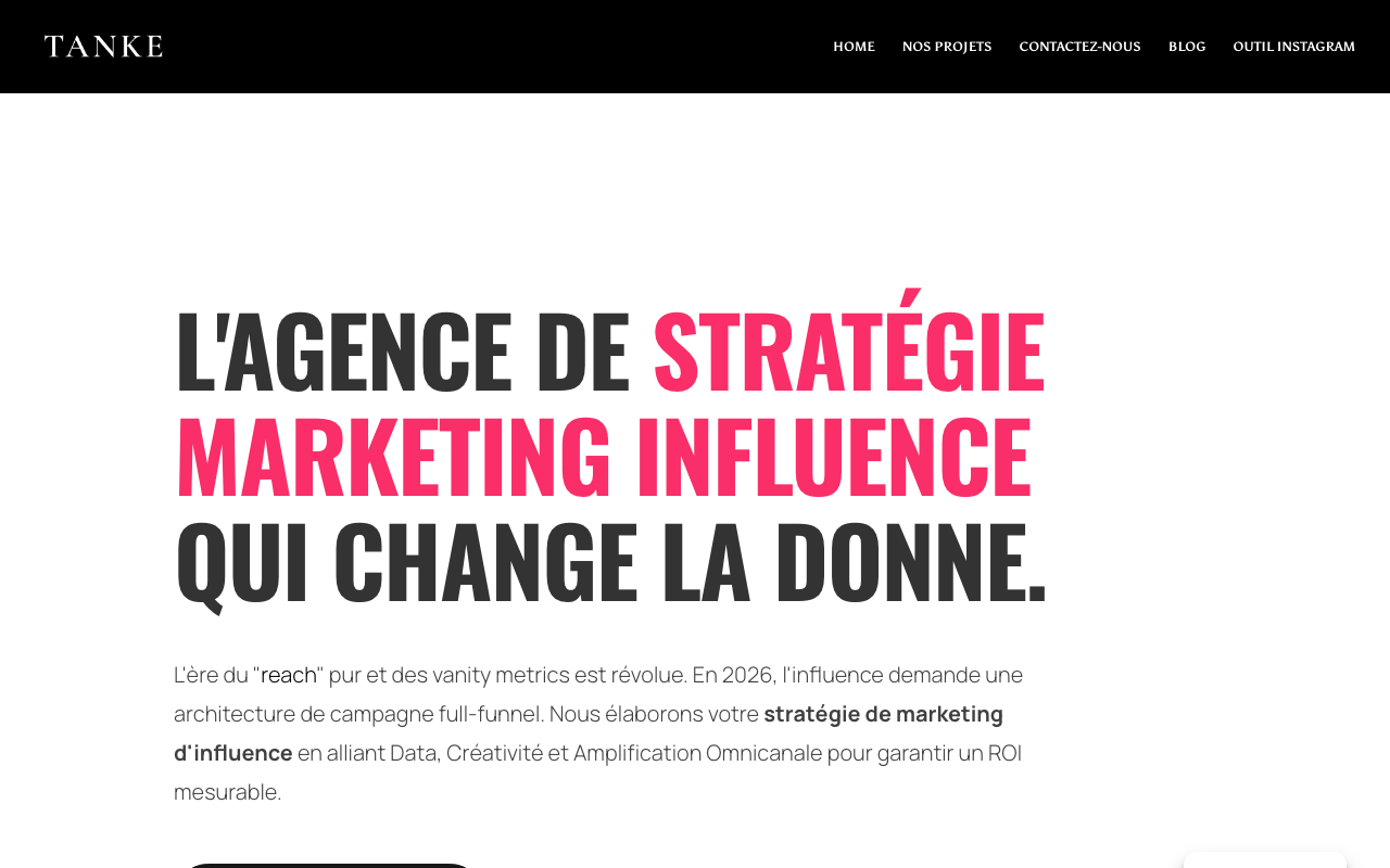 TANKE website screenshot