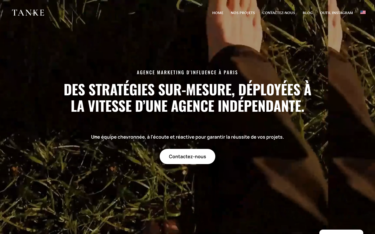 TANKE website screenshot