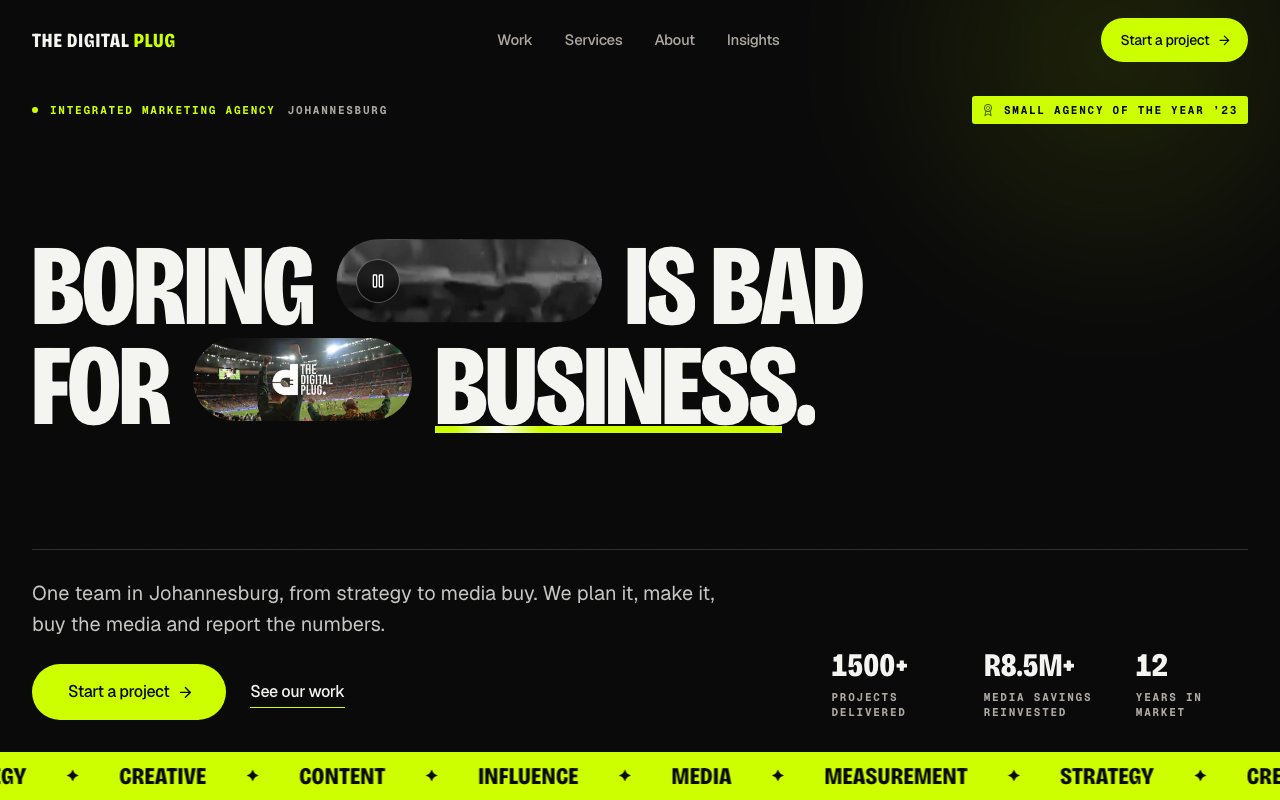 The Digital Plug website screenshot