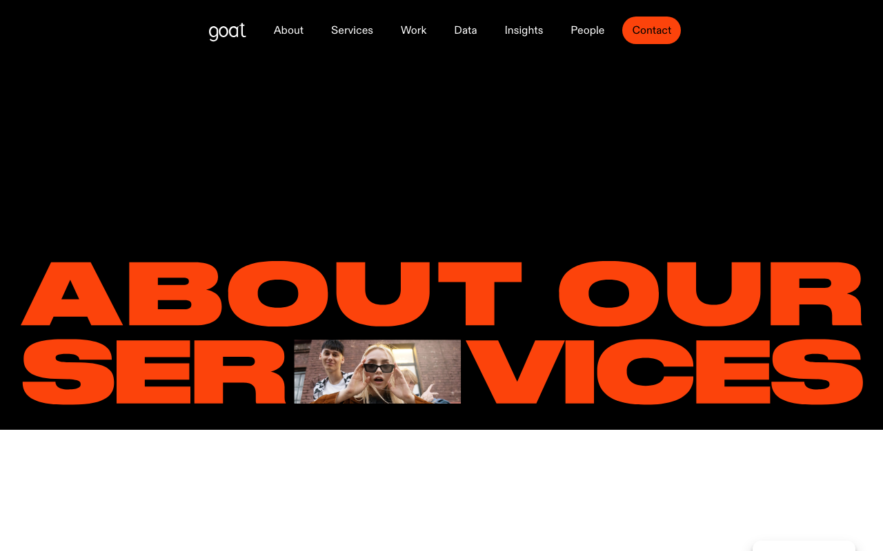 The Goat Agency website screenshot