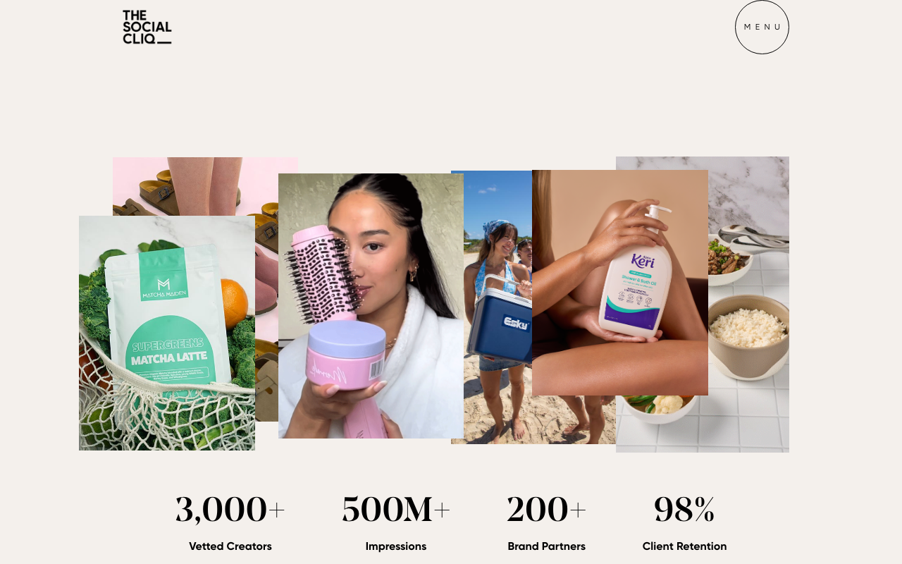 The Social CliQ website screenshot