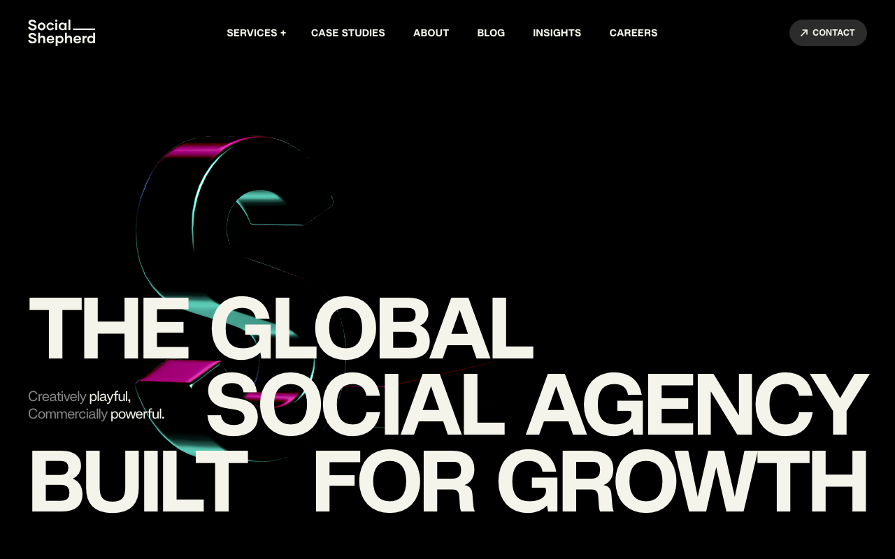 The Social Shepherd website screenshot