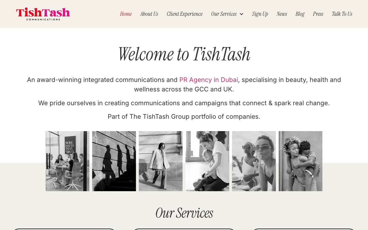 TishTash website screenshot
