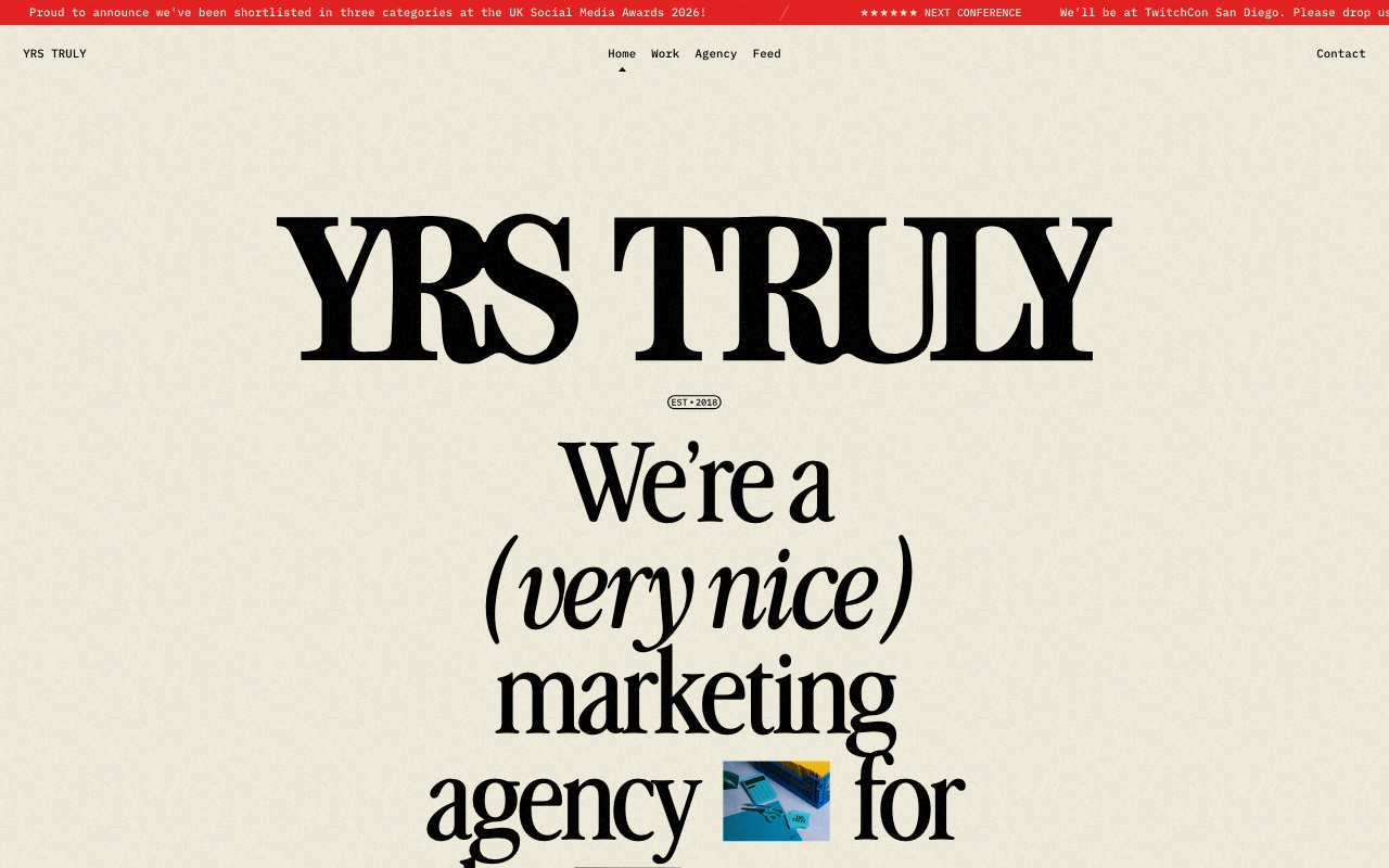 YRS TRULY website screenshot